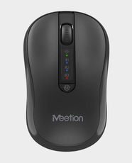 Meetion BTM185 Wireless 2.4G & Bluetooth Silent Mouse | Adjustable 800 - 3200 DPI | 125Hz Polling Rate | Optical Tracking | Comfortable Grip | 220 Hours Battery Life | Multi-System Compatibility - Black