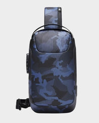 Aopinyou Aslant Anti-Theft Backpack Army Blue in Qatar