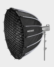 NEEWER SF120Q 120cm Deep Parabolic Quick Release Softbox with Honeycomb Grid | Oxford Cloth and Aluminum Alloy | Bowens Mount | 16 Highly Resilient Ribs | Compatible with Aputure 600d/Amaran 300C/Godox and Others - Black