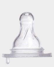 FarlinAnti-Colic Silicone Nipple for Wide Neck (Large) | 9M+ Age | BPA Free and Silicone Material | Elastic Base | AC-22005(L) - 2 Per Pack