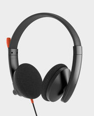 Meetion HP003 Wired Telephony Headset | 3.5mm Audio Jack | 40mm Driver | Noise-Cancelling Microphone | In-Line Control | 1.2m Cable | Clear Call Audio - Black