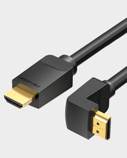 Vention HDMI Right Angle Cable 270° Degree | 3m Length | Supports 4K@60Hz | HDMI 2.0 Interface | Gold-Plated Connectors | Compatible with TV, Monitor, Projector, PC & Gaming Consoles | AAQBI - Black