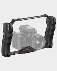 NEEWER CA077 Universal Camera Cage With Arca-Swiss QR System | Aluminum Alloy Build | Dual Ergonomic Silicone Handles | Multiple 1/4 and 3/8 inch Mounts | Compatible for DSLR and Mirrorless Cameras - Black