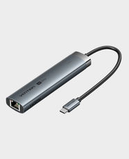 Vention 6-in-1 USB-C Docking Station | 4K@60Hz HDMI | RJ45 Gigabit Ethernet | 100W PD Charging | USB 3.2 Gen 1 Type-C Data Port | Gigabit Ethernet & 100W PD | TGNHB - Gray