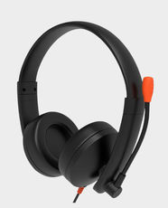 Meetion HP003U Wired Telephony Headset | USB-A Interface | 40mm Driver | Noise-Cancelling Microphone | In-Line Controls | 1.8m Cable - Black