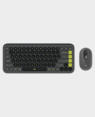 Logitech POP Icon Wireless Keyboard & Mouse Combo | Bluetooth Multi-Device | Customizable Action Keys | SilentTouch Mouse | 3-Year Battery Life | 920-013140 - Graphite & Green