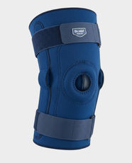 Dr.Med Knee Sleeve with Side Hinges | Quality Neoprene Construction | Open Knee Design | Adjustable Velcro Straps | Dual Metal Hinges | Patellar Tendon Support Pad | K011 - XL
