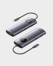 Vention 9-in-1 USB-C MST Docking Station | 1 x USB C/2 x USB 3.0/1 x USB 2.0 | 4K @ 60Hz HDMI & DisplayPort | 100W Power Delivery | Gigabit Ethernet & SD/TF Slots | TQUHB - Gray