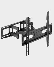Skill Tech SH 630P Dual Arm Full Motion TV Wall Mount | 32 - 70 Inch Screen Size Compatible | 40kg Capacity | VESA 400x400 | ±60° Swivel | +3°/-15° Tilt | ±3° Level Adjustment | 67–355mm Profile | Steel and Plastic Build