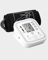 Arm Style Electronic Blood Pressure Monitor | One-Touch Operation | Heart Rate Detection | USB Power Support - White