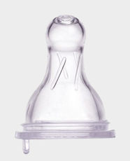Farlin Stretchy Anti-Colic Silicone Nipple Standard Neck (+) | Y Cross Size | 0M+ Age | BPA Free and Silicone Material | Elastic Base | AC-21011 - 2 Per Pack