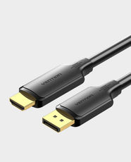 Vention DisplayPort to HDMI Cable | 1.8m Length | 4K@30Hz HD Video Output | Gold Plated Connectors | Audio Video Sync | Compatible with Laptop/ Desktop PC to HDMI TV/ Monitor and Projector | HFOBAC - Black