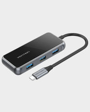 Vention 6-in-1 USB-C Docking Station | 4K @ 60Hz HDMI Output | Gigabit Ethernet & 100W PD | USB C/USB A 3.0 x 3 | TFFHB - Gray Mirrored Surface