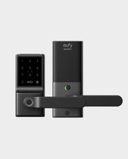 Anker eufy Smart Lock C33 Keyless Entry Door Lock with Handle | Fingerprint Recognition | Built-in Wi-Fi | Remote App Control | 8-Month Battery Life | IP53 Weatherproof - Black