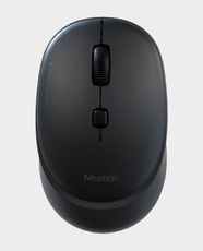 Meetion BTM571 Whisper Silent Wireless Dual-Mode Mouse | Adjustable 800 - 3200 DPI | 2.4G + Bluetooth Connectivity | Mute Button Design | 300mAh Battery | Multi-System Compatibility - Black