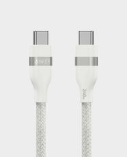 Anker USB-C to USB-C Cable | 3ft (0.9m) Length | 240W Power Delivery | Upcycled-Braided Material | Soft to the Touch | Simple to Store | Ultra-Durable Charging Cable | Charge Sustainably | A82E2H21 - White