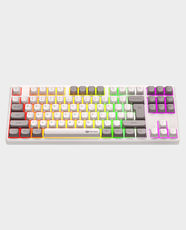 Meetion MK14 TKL Tri-Mode Wireless RGB Mechanical Keyboard | Full-Key Anti-Ghosting | 2.4G, Bluetooth, Wired Connectivity | Stair-Step Layout | 22 RGB Modes | Compatible with Windows, Android, macOS & iOS - White