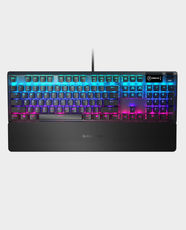 SteelSeries Apex 5 Wired Gaming Keyboard | Hybrid Mechanical Switches | OLED Smart Display | Per-Key RGB Lighting | Aluminum Frame | Magnetic Wrist Rest | SS-KB-APX-5-US-BK - Black