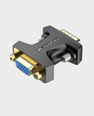 Vention VGA Male to Female Adapter | 1080P@60Hz Resolution | PVC Shell | Gold-Plated Interface | Tighten Twin Nuts | Universal Compatibility | DDFBO - Black