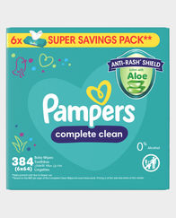Pampers Complete Clean Baby Wipes 384 Sheets Aloe Vera in Qatar