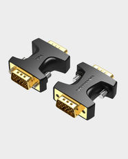 Vention VGA Male to Male Adapter | 1080P@60Hz Resolution | PVC Shell | Gold-Plated Interface | Tighten Twin Nuts | Universal Compatibility | DDEB0 - Black