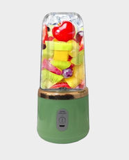 Multi-function Small Portable Juicer Blender | 400ml x 2 Capacity | USB Rechargeable | 6 Stainless Steel Blades | BPA-Free - Green