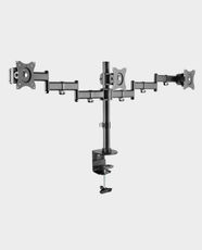 Skill Tech SH070 C036 Triple Monitor Articulating Desk Mount | 13-27 Inch Screen Size Compatible | VESA 100x100mm | Max Load 8 Kg | Full motion flexibility | Built-in cable management