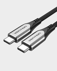 Vention Cotton Braided USB-C to USB-C 3.1 Braided Cable | 0.5m Cable Length | PD 60W Charging | Up to 5 Gbps Transfer Speed | 4K@60Hz Resolution | TAAHD - Grey
