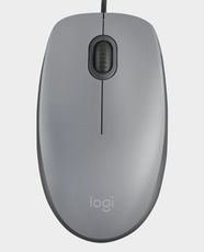 Logitech M110 Silent Wired Mouse | 1000 DPI Optical Tracking | SilentTouch Technology | Full-Size Ambidextrous | USB Plug-and-Play | 910-006760 - Mid Gray