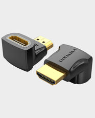 Vention HDMI 90° Male to Female Adapter | 4K@60Hz Resolution | PVC Shell | Gold-Plated Interface | Elbow Design | Supports High-Speed Data Transmission | AIOB0 - Black