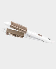 Clikon Hair Straightener with Comb | 35W Power | 2 Heat Levels | 180-Degree Round Brush Design | 360-Degree Swivel Cord | 100mm Ceramic Coated Heating Plate | CK3248