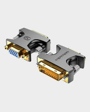 Vention DVI Male to VGA Female Adapter | 1080P@60Hz Resolution | PVC Shell | Gold-Plated Interface | Fastened Double Screws Design | ECFB0 - Black