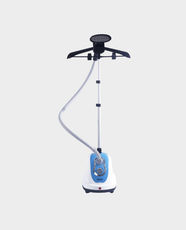 Clikon Garment Steamer | 1700W Power | 1.4L Water Tank Capacity | 2 Steam Levels | Stainless Steel Steaming Nozzle | Anti-Coagulation Design | Anti-Slip Rubber Wheels | CK4033 - Blue & White