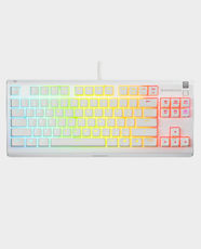 SteelSeries Apex 3 TKL Wired Gaming Keyboard | Whisper Quiet Switches | Water and Dust Resistant | RGB Lighting | Compact TKL Design | SS-KB-APX-3-TKL-US-WH - White