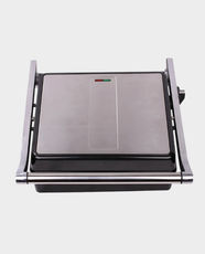 Clikon Non-Stick Contact Grill | 2000W Power | Automatic Temperature Control | Cool Touch Handle Grip | Power & Ready Indicator Lights | Ideal for Sandwiches & Grilling | CK2449 - Black & Silver