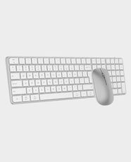 Meetion iKey C230 Wireless Keyboard & Mouse Combo | 2.4G + Bluetooth Dual Connectivity | 4-Level Adjustable DPI | Silent Scissor Keys | Type-C Charging | Compatible with Mac, iOS, Windows and Android - White