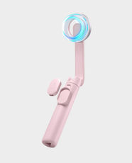 Spigen MagFit Tripod Selfie Stick | Aluminum Build | Extendable 620mm | Strong Magnetic Hold | Lightweight & Foldable | 20 Hours Battery | Bluetooth 4.2 Remote | Compatible with MagSafe Devices | S570W - Misty Rose
