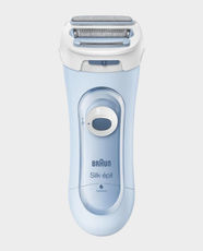Braun Silk-épil LS5160 Lady Shaver | Floating Foil and Rounded Trimmer | Exfoliation Attachment | Wet and Dry Use | Battery Operated | 100% Waterproof | Washable - Blue
