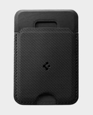 Spigen Slim Fold (MagFit) Magnetic Wallet Card Holder & Stand | Holds Up to 3 Cards | Premium PU Leather Material | Foldable Kickstand Design | Compatible with iPhone 12 and Newer Series - Black