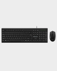 Meetion C100 USB Wired Keyboard and Mouse Combo | 1000 DPI Optical Mouse | 2+1 Mouse Keys & 104/105 Keyboard Keys | Waterproof Design | Plug & Play | Windows & macOS Compatible - Black