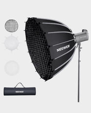 NEEWER SF85Q 85cm Deep Parabolic Quick Release Softbox with Honeycomb Grid | Oxford Cloth and Aluminum Alloy | Bowens Mount | 16 Highly Resilient Ribs | Compatible with Aputure 600d/Amaran 300C/Godox and Others - Black
