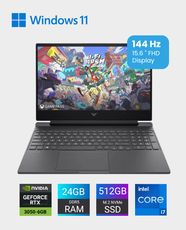 HP Victus 15-FA2016NE Gaming Laptop (2025 Edition) | 15.6 Inch FHD 144Hz IPS Display | Intel Core i7-13650HX | 24GB RAM | 512GB SSD | NVIDIA GeForce RTX 3050 6GB | English Keyboard | Windows 11 Home - Mica Silver