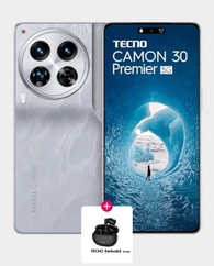 Tecno Camon 30 Premier 5G 12GB 512GB (Tecno Earbuds 3) - Snowy Silver