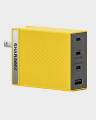 Sharge GaN Charger Pro 100W 3C1A Fast Charger Yellow in Qatar