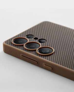 Pitaka Pin Button Case for Galaxy S25 Ultra - Black/Gold