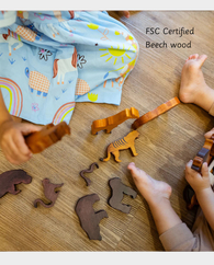 Ariro Wooden Wild Animals ( Set of 12)