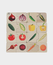 Chunky puzzle-Vegetables (16 Chunks) - Ariro Wooden in Qatar