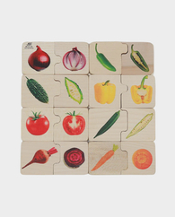 Chunky puzzle-Vegetables (16 Chunks) - Ariro Wooden in Qatar