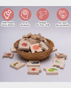 Ariro Wooden Chunky Puzzle-Fruits -16 Chunks