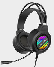 GameOn GOT100 Ravenstrike RGB Gaming Headset | 2 x 3.5mm Jack | RGB Lighting | 50mm Driver - Black